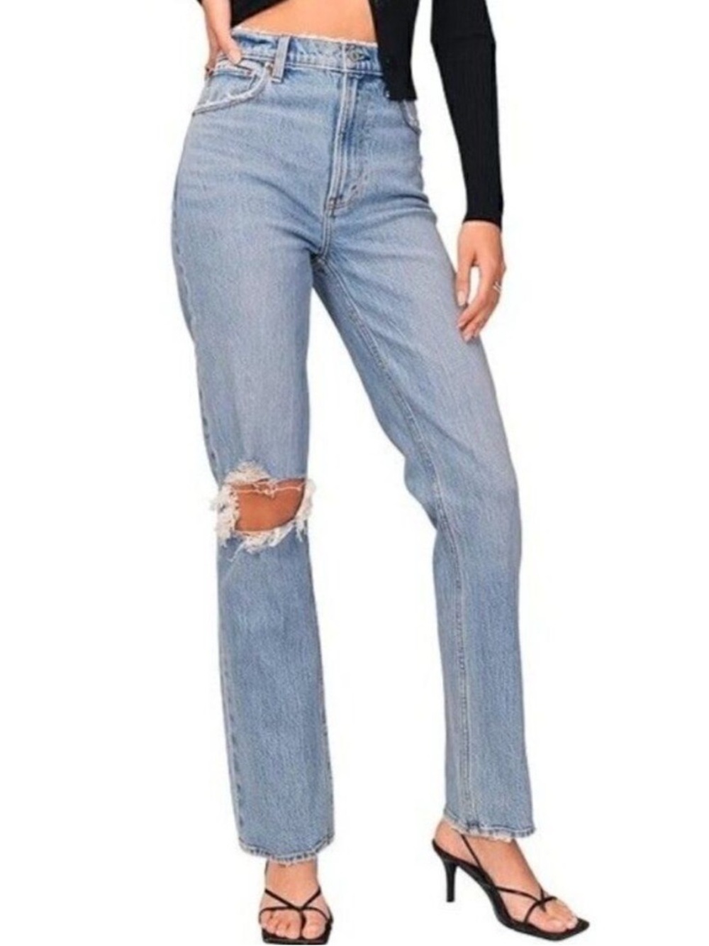 Abercrombie & Fitch 90's Straight High Rise Curve Love Jeans